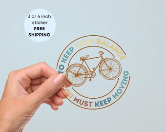 Cyclist Vinyl Sticker – Fitness Motivation Decal, Waterproof Bike Gift