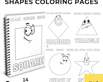 Color by Shape Worksheets | Preschool, Kindergarten Learning (14-Page PDF)