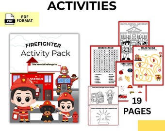 Firefighter Activity Pack | Kids Community Helpers Printable (PDF Download)