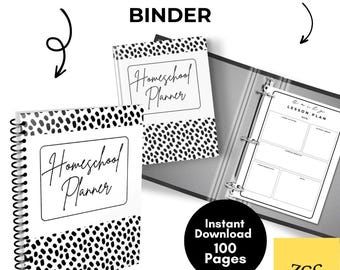 Homeschool Planner Printable | Undated Academic Lesson Organizer (PDF)