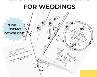 Wedding Activity Book for Kids | Printable Wedding Coloring Book | Kids Table Activities | Reception Activity Pack