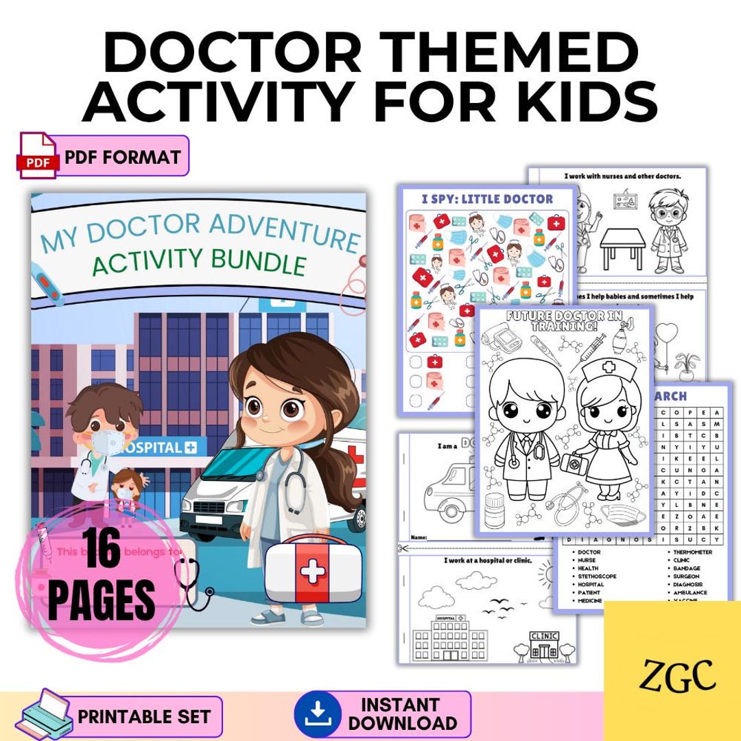 Doctor Dramatic Play Kit Printable | Doctor Pretend Play for Kids ...