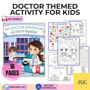 Printable Doctor Dramatic Play Kit for Kids | Pretend Play Hospital Role Game | Preschool Career Activity | Kids Drama Games, PDF Download