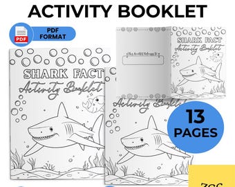 Shark Week Activities for Kids | Shark Facts and Science Worksheets | Ocean Unit Printable | Shark Anatomy & STEM PDF