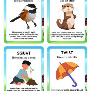 Spring Movement Cards | Kids Gross Motor Activity, Brain Break (Digital Download) image 9