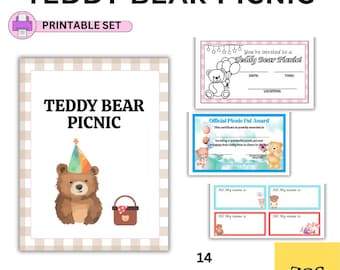 Teddy Bear Picnic Activity Pack | Preschool Worksheets, Crafts (Digital Download)