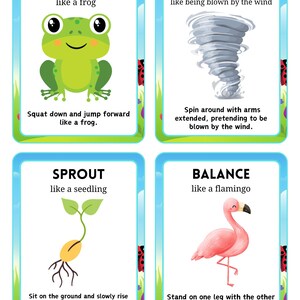 Spring Movement Cards | Kids Gross Motor Activity, Brain Break (Digital Download) image 7