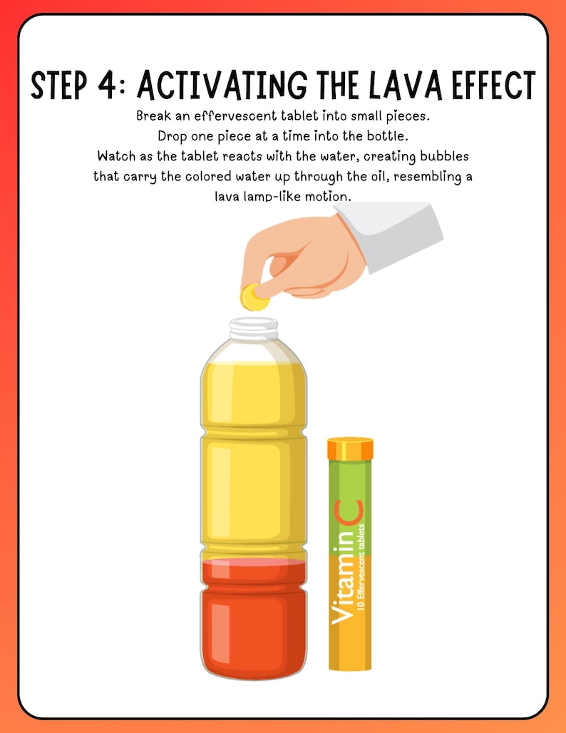 Lava Lamp Science Experiment Printable STEM Activity for Kids (PDF