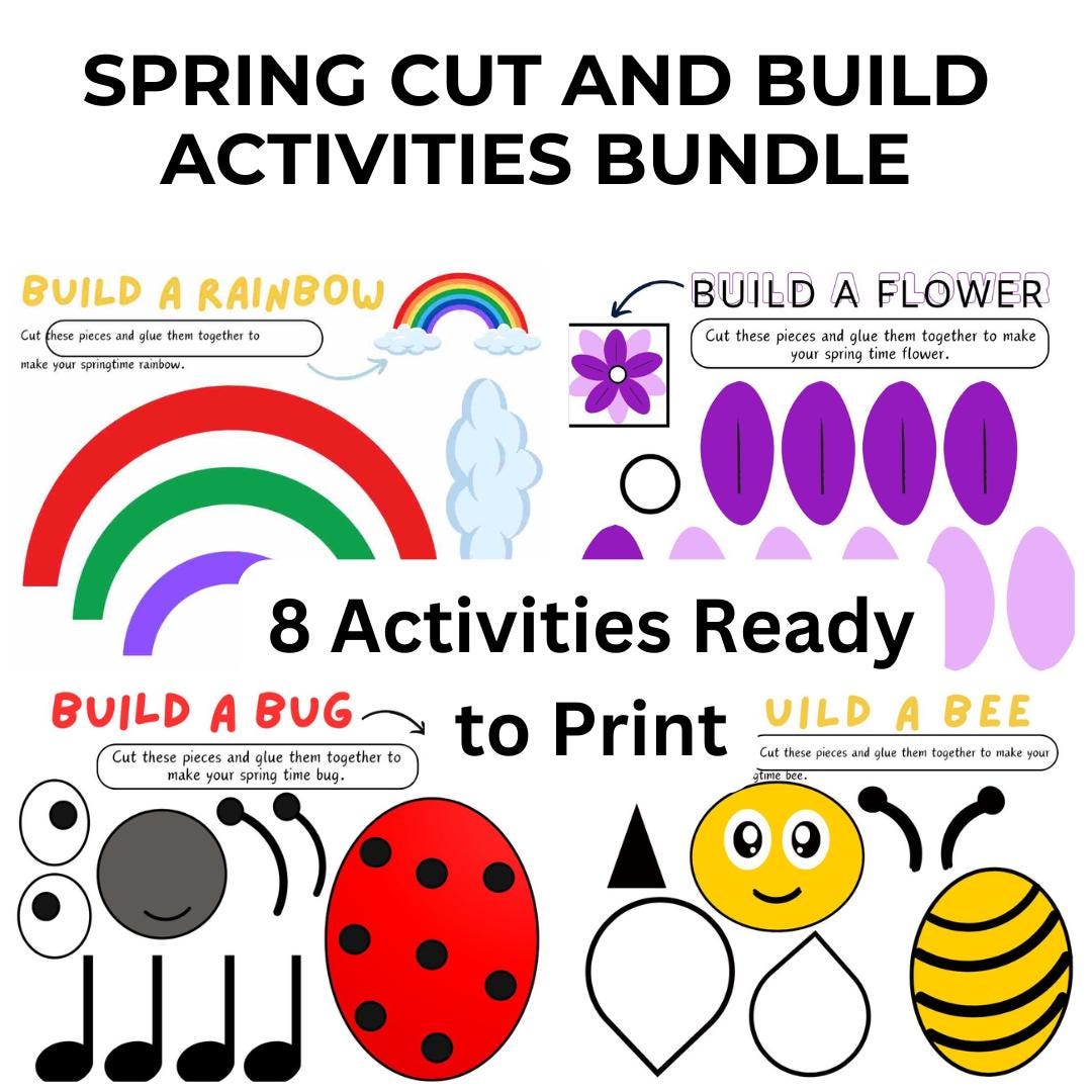 Spring Crafts for Kids Printable | Fine Motor Preschool Activities (PDF ...