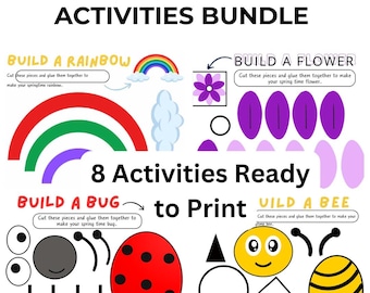 Spring Crafts for Kids Printable | Fine Motor Preschool Activities (PDF Download)