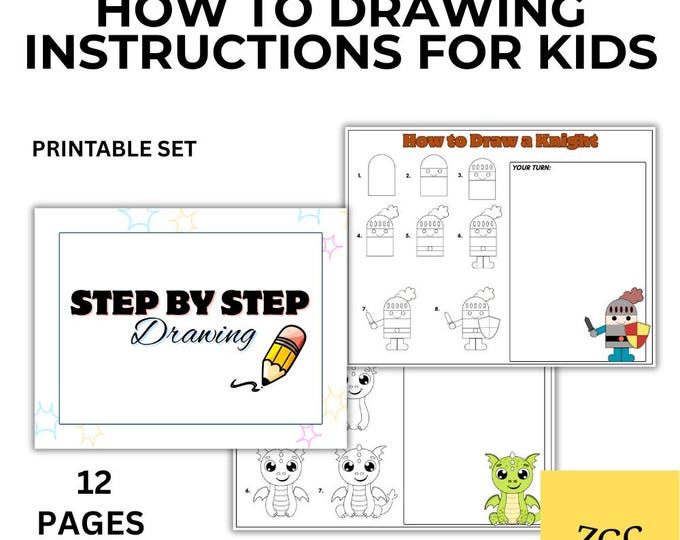 How to Draw for Kids Easy Drawing Guide Step by Step Drawing Lessons ...
