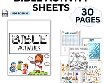 Kids' Bible Activity Sheets | Christian Printable Games (PDF Download)