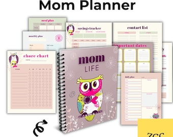 Busy Mom Life Planner - 64 Page Organizer with Chore Chart, Meal Plan, Savings Tracker