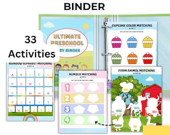 Preschool Activity Binder | 82-Page Learning Workbook (PDF Download)