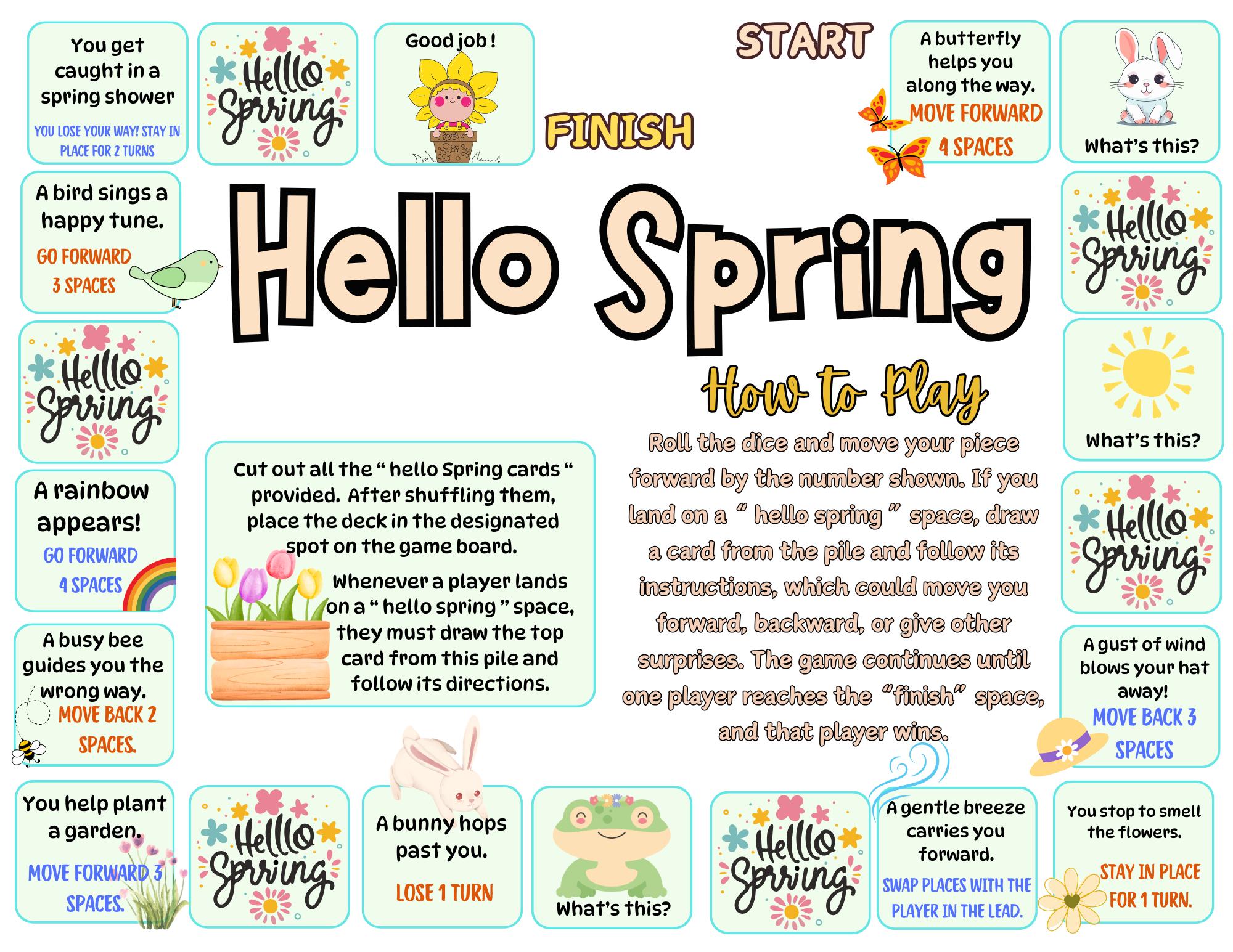 Spring Board Game Bundle Printable | Spring Charades Game | Classroom ...