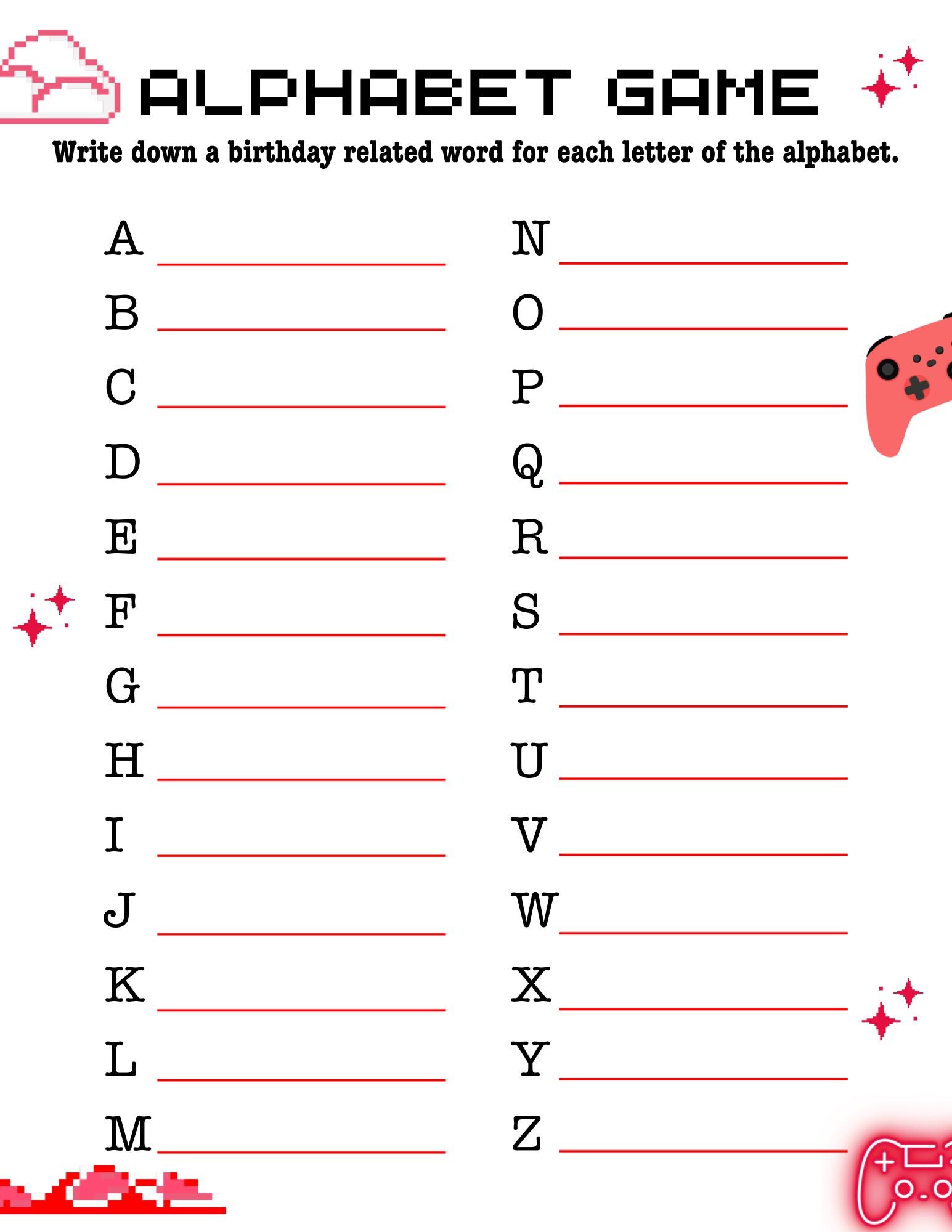Teen Birthday Party Games Bundle, 19 Printable Games, Instant Download