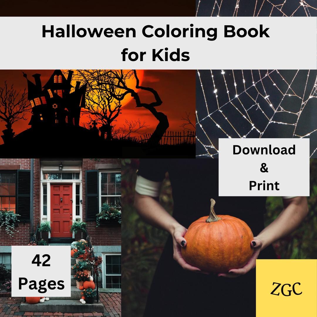 Halloween Printable Coloring Pages, Autumn Kids Coloring Booklet ...