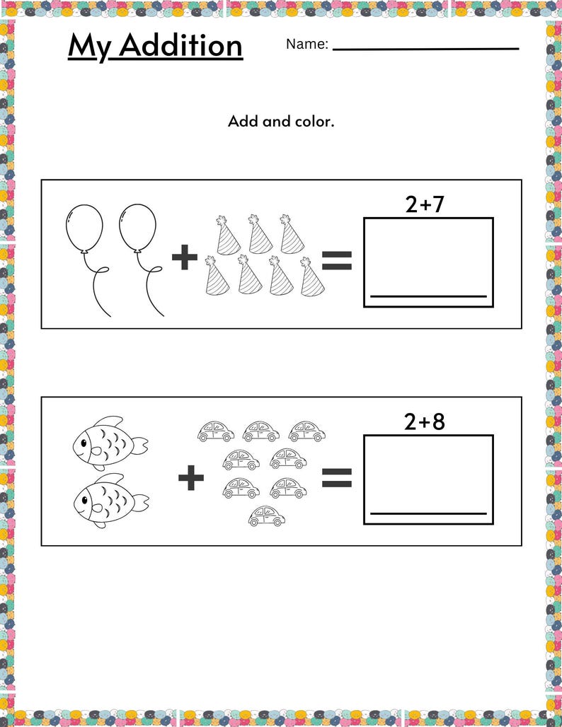 Hojas de trabajo de suma y resta para primaria / Matemáticas de jardín ...