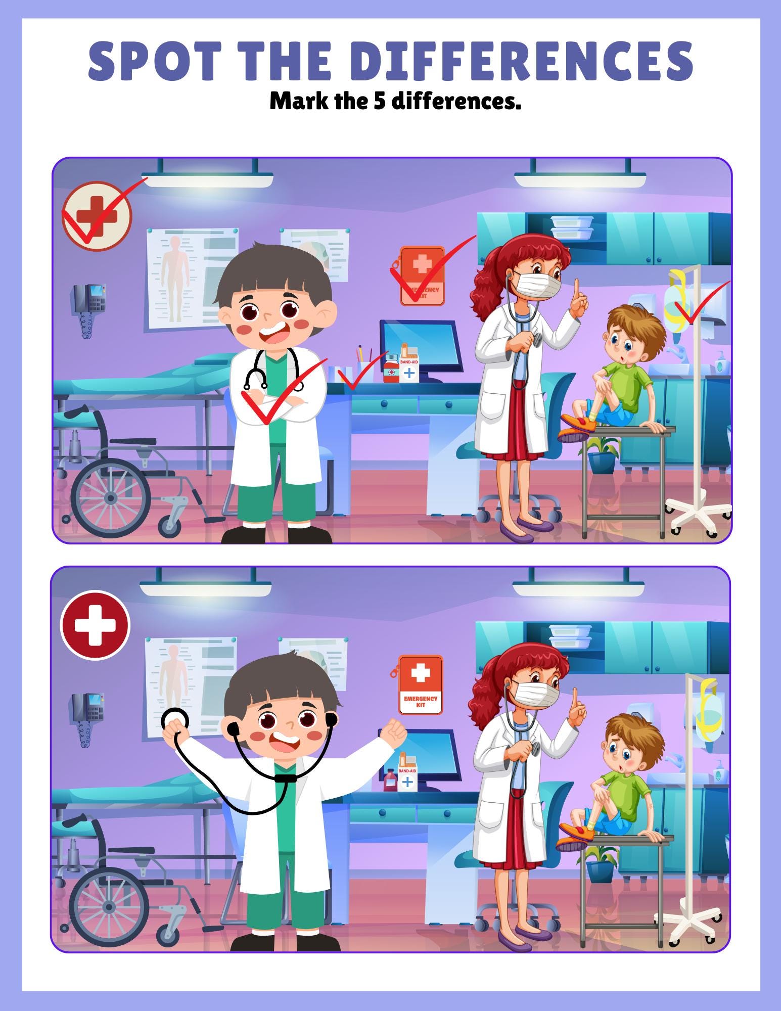 Doctor Dramatic Play Kit Printable | Doctor Pretend Play for Kids ...