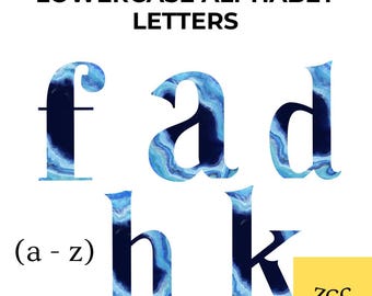 Lowercase Alphabet Letters (a-z) - Digital Download