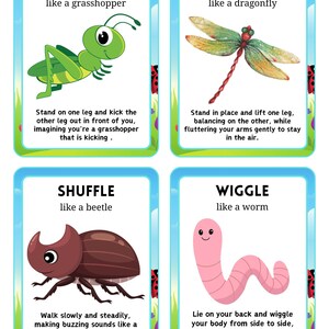 Spring Movement Cards | Kids Gross Motor Activity, Brain Break (Digital Download) image 4