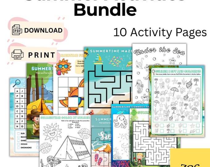 Summer Fun Activity Pack for Kids! - Etsy Canada