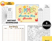 Summer Reading Log Printable for Kids | Summer Reading Challenge & Book Tracker | Homeschool Reading Log PDF Bundle