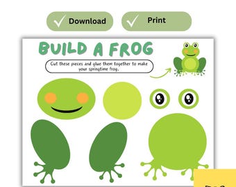 Frog Craft – Spring Cut & Paste Activity (Printable PDF Download)