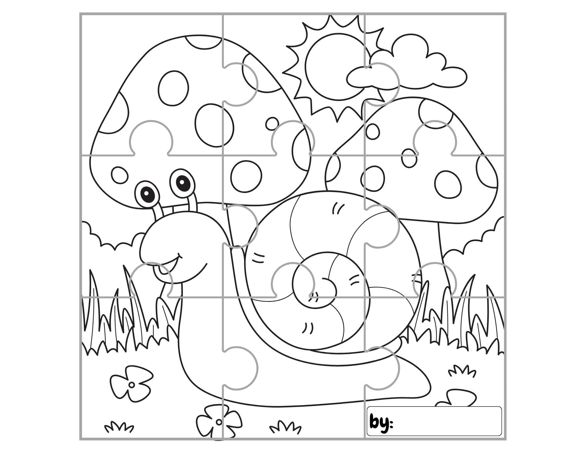 Rompecabezas para colorear de primavera / Actividad de recortar y pegar ...