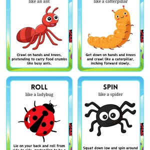 Spring Movement Cards | Kids Gross Motor Activity, Brain Break (Digital Download) image 5