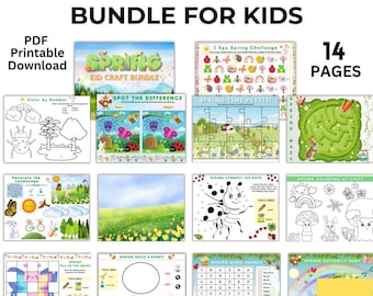 Páginas de atividades de primavera para imprimir | Folhas de atividades de primavera para pré-escola | Atividades para livro de atividades | PDF de aprendizagem para crianças pequenas