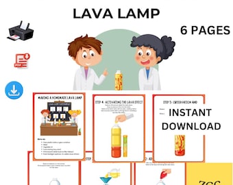 Lava Lamp Science Experiment | Printable STEM Activity for Kids (PDF Download)