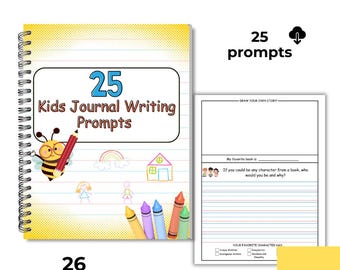 Kinder Journal Schreibaufführungen | Kreatives Schreiben Arbeitsheft (Digitaler Download)