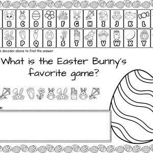 Łamacze kodów wielkanocnych | Wiosenna aktywność z dekodowaniem wiadomości | Arkusze z tajnymi kodami | Wielkanocna gra matematyczno-edukacyjna | Wersja do druku bez przygotowania zdjęcie 4
