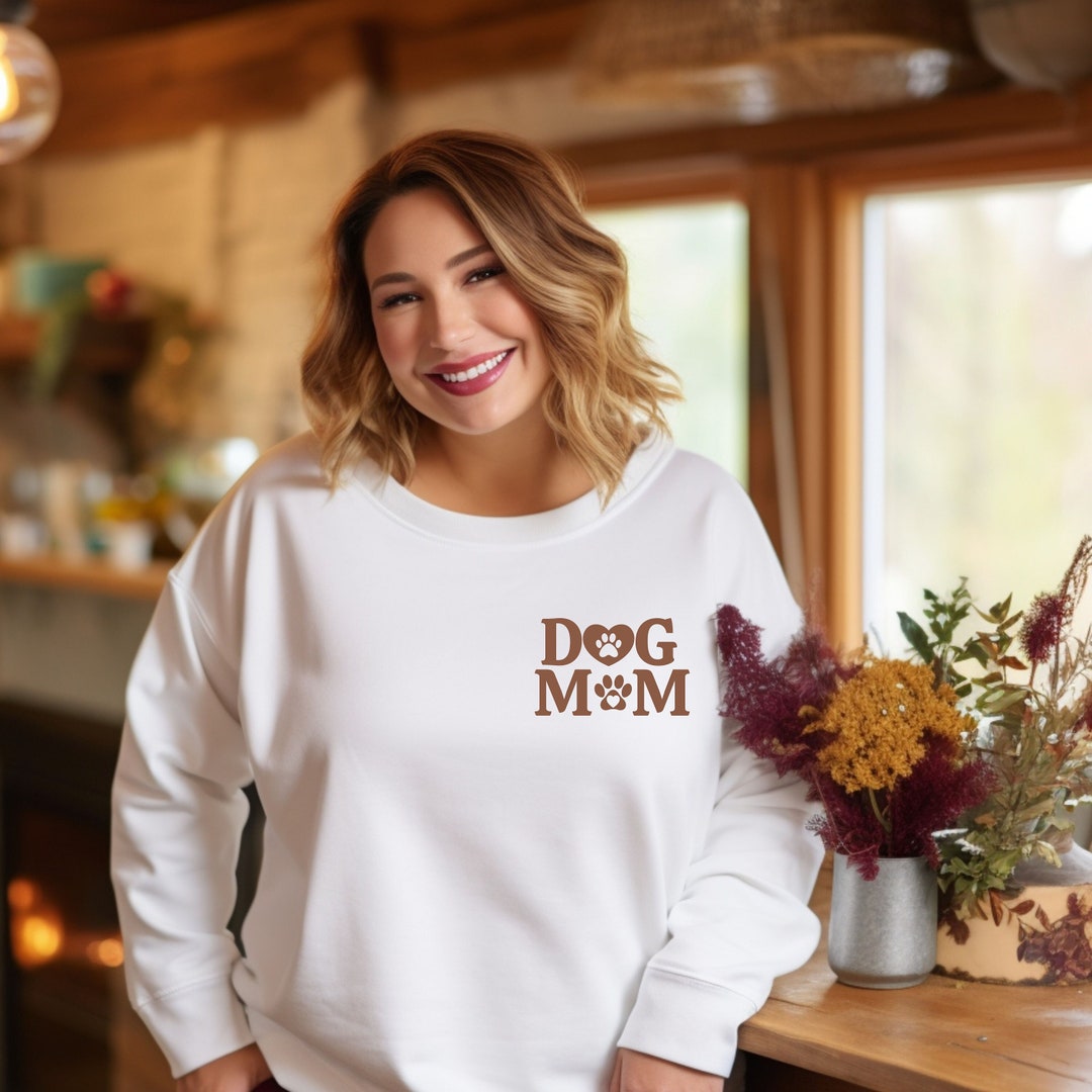 Dog Mom Sweater / Grey-Pink