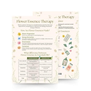 Flower Essence Therapy Quickstudy Guide PDF | Learn Healing Vibrational Energy, Uses & Differences from Essential Oils