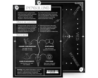 Pendulums Quickstudy Guide PDF | Divination, Dowsing and Spiritual Tool | Learn How to Cleanse, Use and Interpret Pendulums