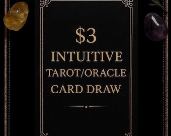 1 Intuitiver Tarot-Orakel Kartenvorzug, Mini-amulette, personalisierte Botschaft, spirituelles Geschenk Add-On, tägliche Tarot Anleitung, witchy Überraschung