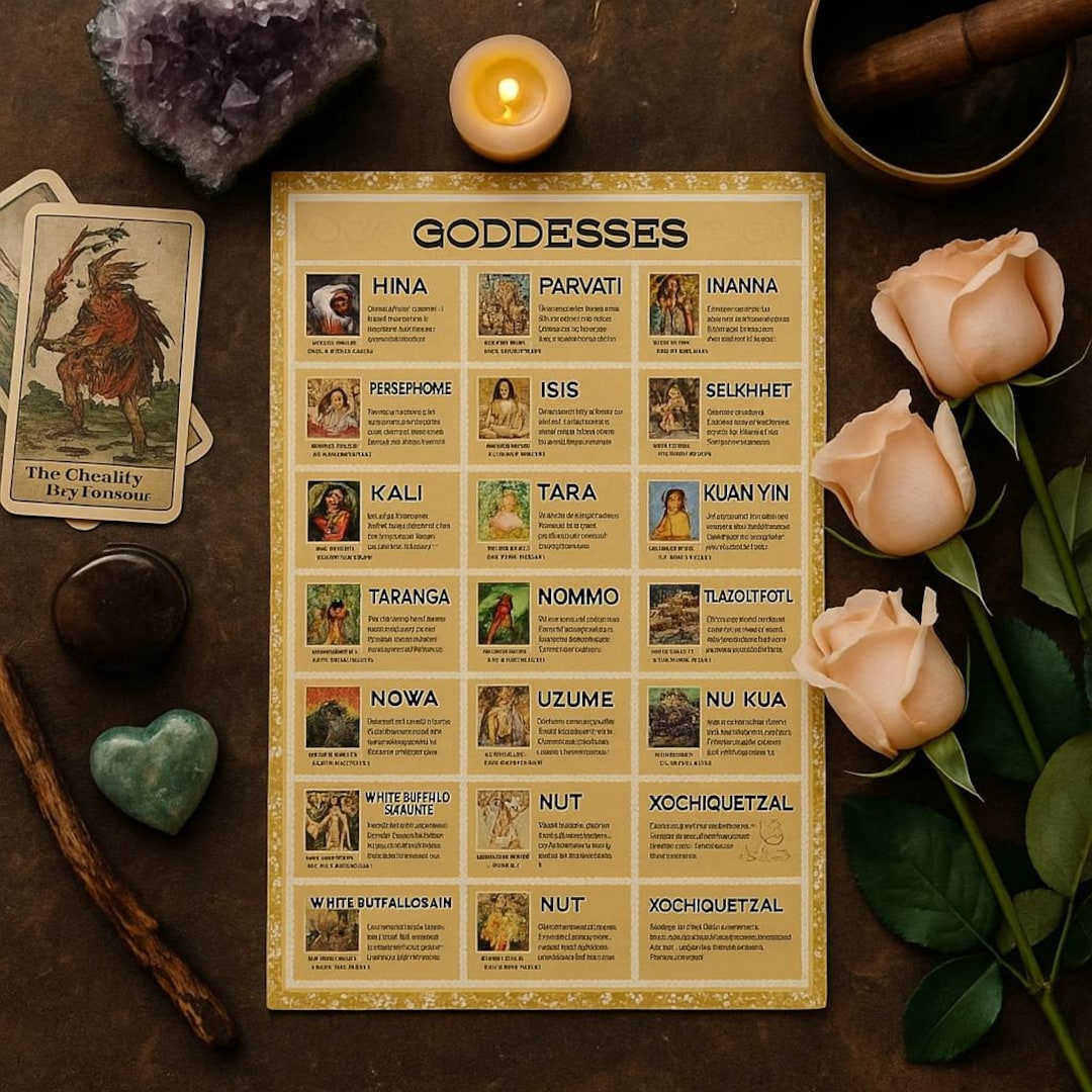 Goddess Types Goddesses Quickstudy Guide PDF | Printable Spiritual Reference for ...