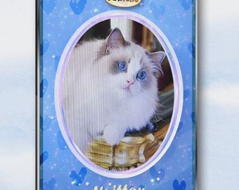 Paw Folio - Pet Cards - Digital MP4 - Blue Heart Frame