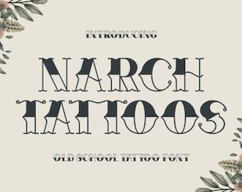 Tattoo Script Font: Edgy Calligraphy Font Bundle (OTF/TTF)