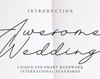Elegant Wedding Calligraphy Script: Digital Handwritten Font for Cricut, Canva & Procreate