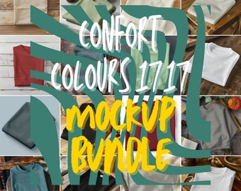 Comfort Colors 1717 Mockup Bundle - 100+ Folded & Lay Styles, 4000x4000 High-Resolution Graphic Templates