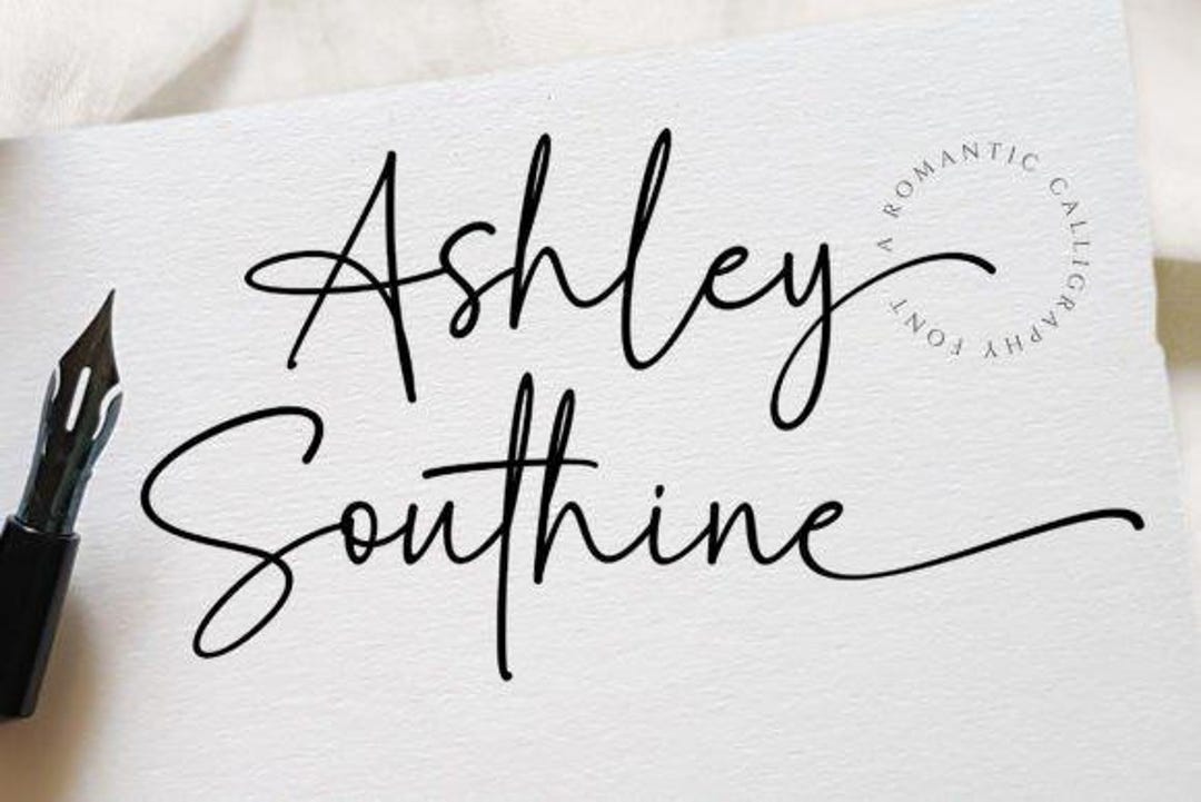 Ashley Script Ashley Southine Script Font: Elegant Handwritten Style (OTF Format) - Etsy