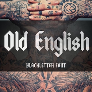 Old English Blackletter Font: Vintage Gothic Typeface (Digital Download)