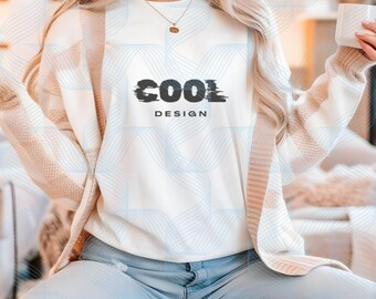 Bella Canvas White T-Shirt Mockup: High-Res Cozy Design (Instant Download)