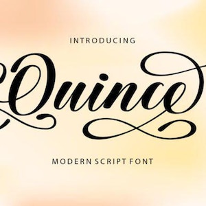 Quince Script Font: Modern Handwritten Typeface (Instant Download Font)