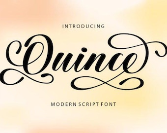Quince Script Font: Modern Handwritten Typeface (Instant Download Font)