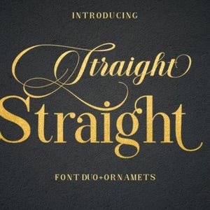 Straight Font Duo: Serif and Script for Logos & Weddings (Digital Download)