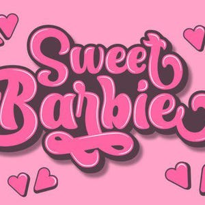 Sweet Barbie Font: Pink Handwritten Script (Digital Download)